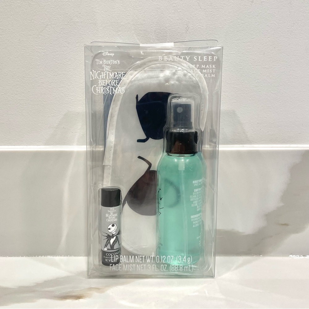 NEW Disney The Nightmare Before Christmas Sleep Mask, Lip Balm & Face Mist Set
